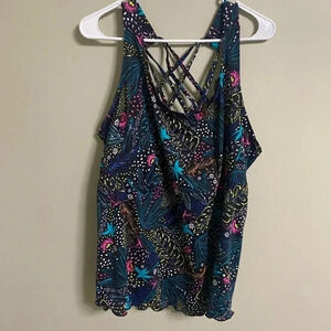 Swimsuits for All Size 24 Tankini Multicolor Top New NWT Floral Tropical Plus